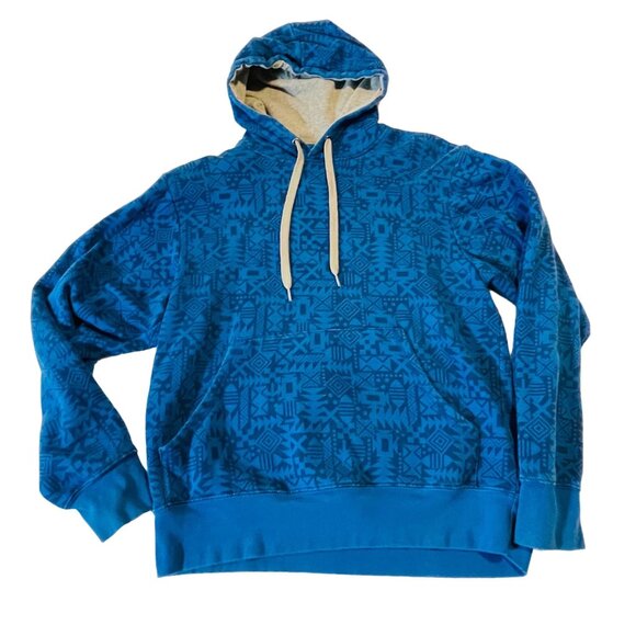 Xersion Other - Xersion Blue Patterned Hoodie Sweatshirt S Men’s Small